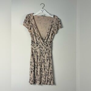 Beige Hot Air Balloon Print Dress